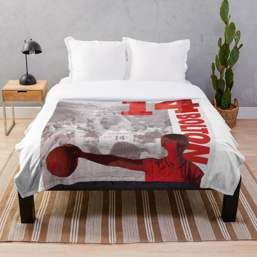 Troy Bolton Wildcats Plush Blanket featuring Zac Efron from High School Musical