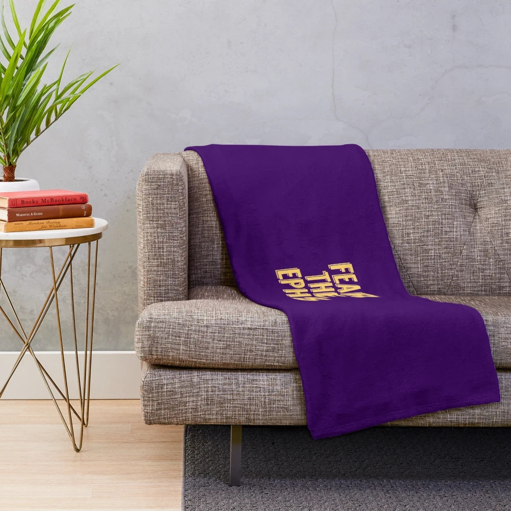 Williams College "Fear the Ephs" Plush Blanket with College Logo