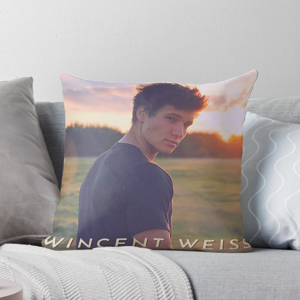 Wincent Weiss-Inspired Pillow with Singer's Name and Image