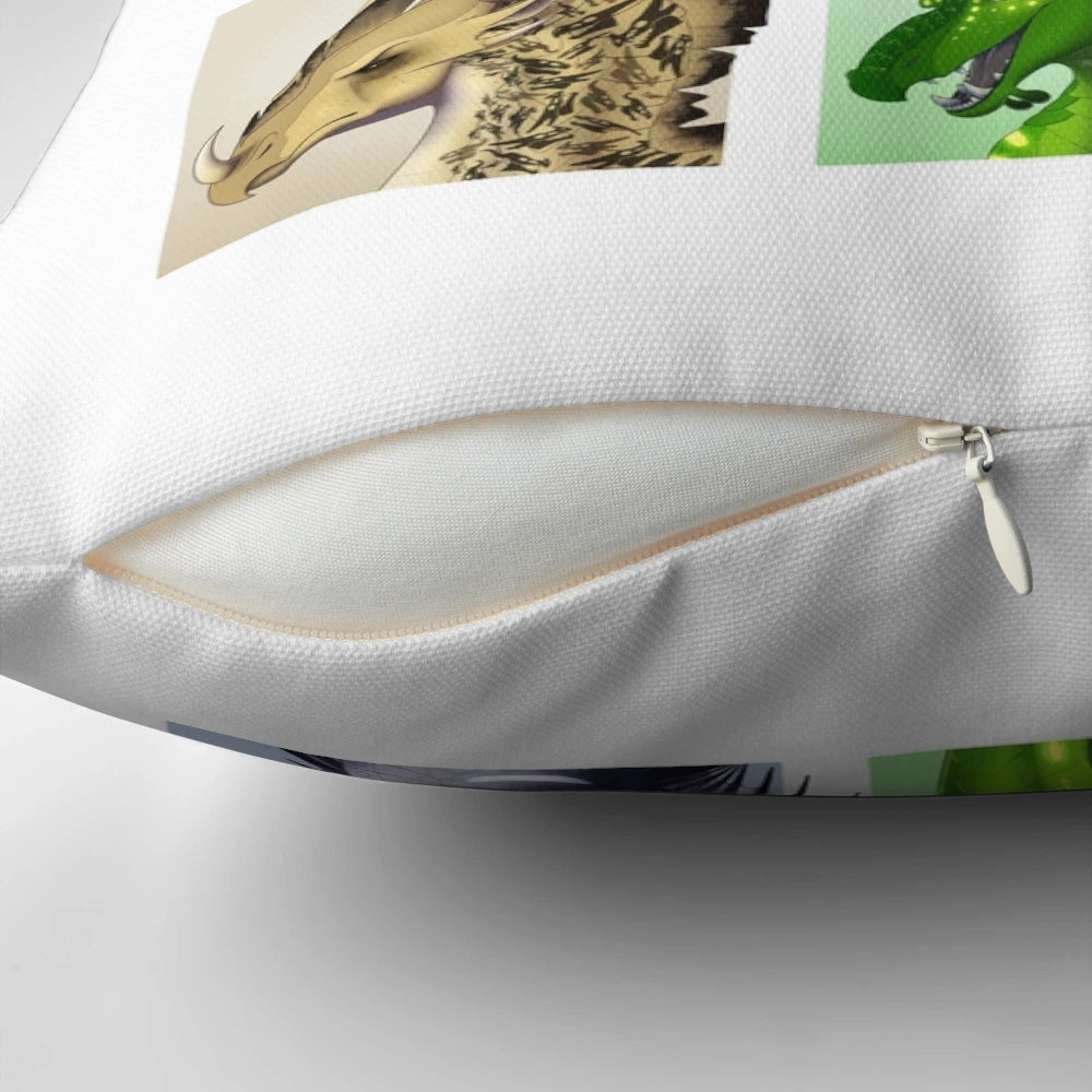 Wings of Fire Bad Guys Pillow - Featuring villains and antagonists from the popular fantasy book series