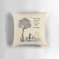 Winnie the Pooh, Piglet, Tigger, and friends pillow featuring a "Doing Nothing" quote