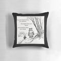 Winnie the Pooh and Piglet inspirational quote decorative pillow