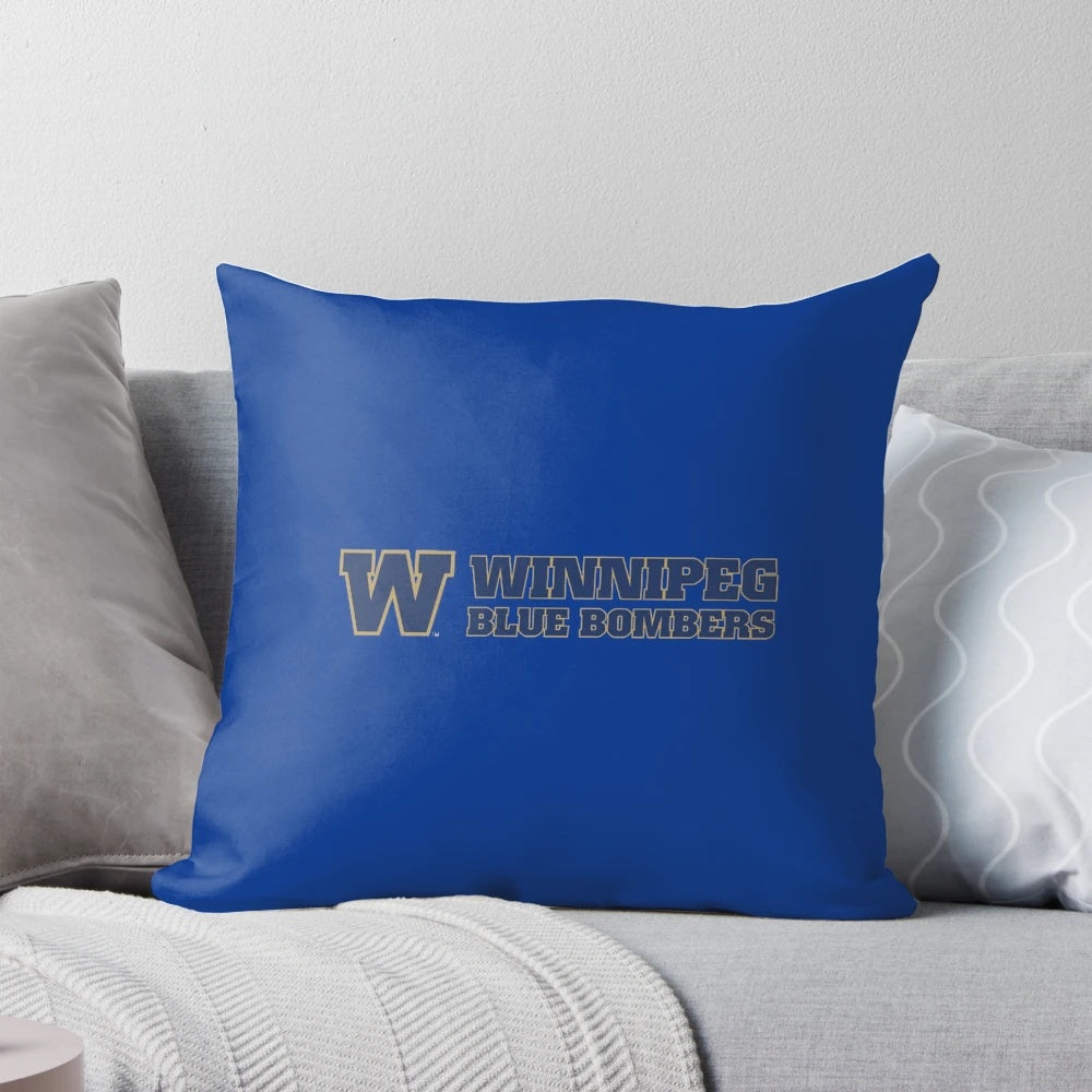 Winnipeg Blue Bombers Pillow featuring the team's logo and colors