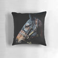 Decorative pillow featuring an artwork of the champion racehorse Winx