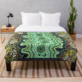 Wiradjuri plush blanket for camping and outdoor adventures