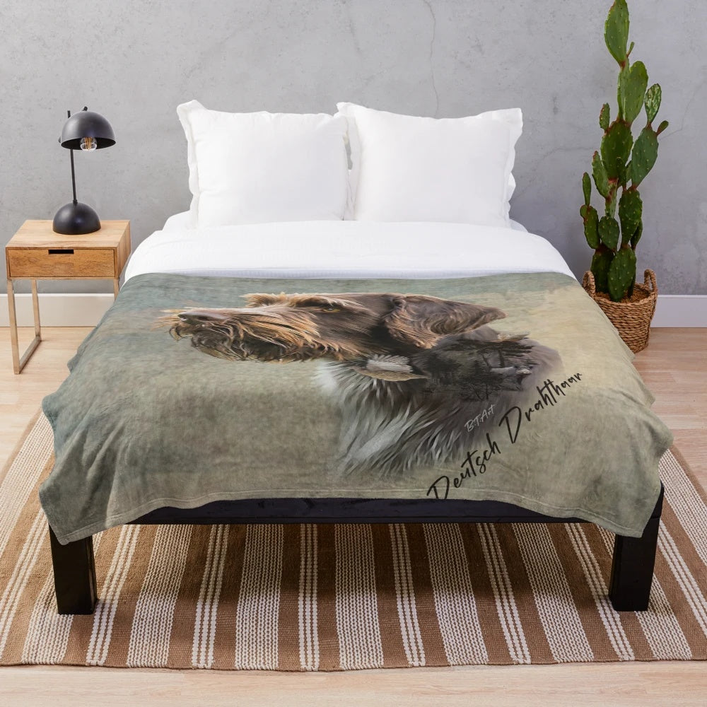 Wirehaired Pointing Griffon dog breed plush blanket