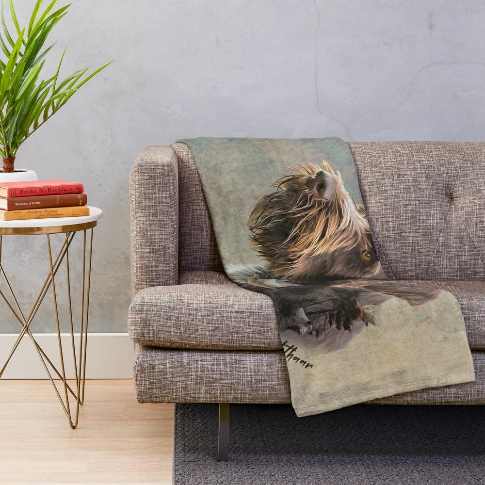 Wirehaired Pointing Griffon dog breed plush blanket