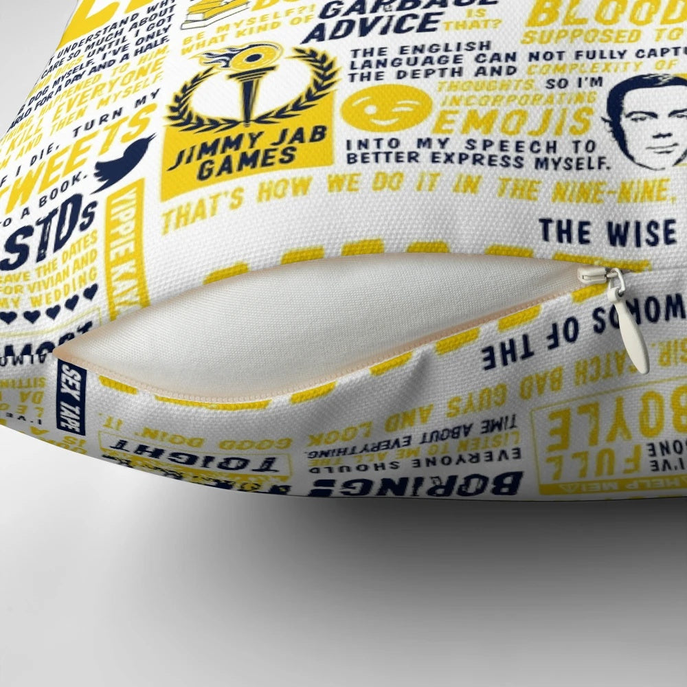 Pillow featuring inspirational quotes from the TV show Brooklyn Nine-Nine