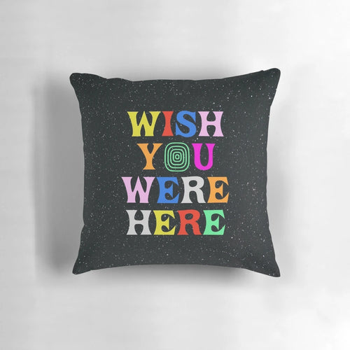 "Wish You Were Here" inspired pillow featuring a tribute to Travis Scott's Astroworld