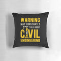 A funny civil engineering pillow with an amusing quote or saying