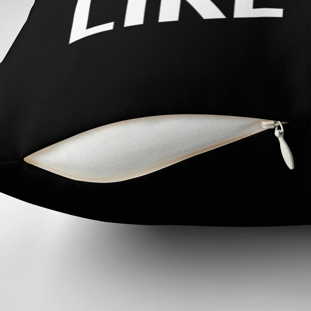 A pillow that says 'I Woke Up Like This' in a humorous and flawless design