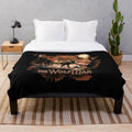 Wolfman-inspired plush blanket with classic monster design