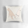 A cozy pillow featuring the hands of Sirius Black and Remus Lupin, characters from the Wolfstar Harry Potter fanfiction.
