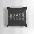 Wonderland Starry Night Alice in Wonderland Decorative Throw Pillow with Mad Hatter, Red Queen, and White Rabbit