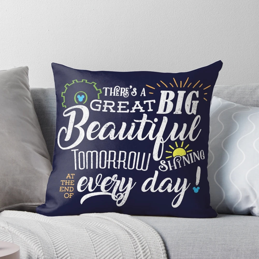 Pillow featuring the Carousel of Progress attraction from the 1964 World's Fair in Tomorrowland at the Magic Kingdom.