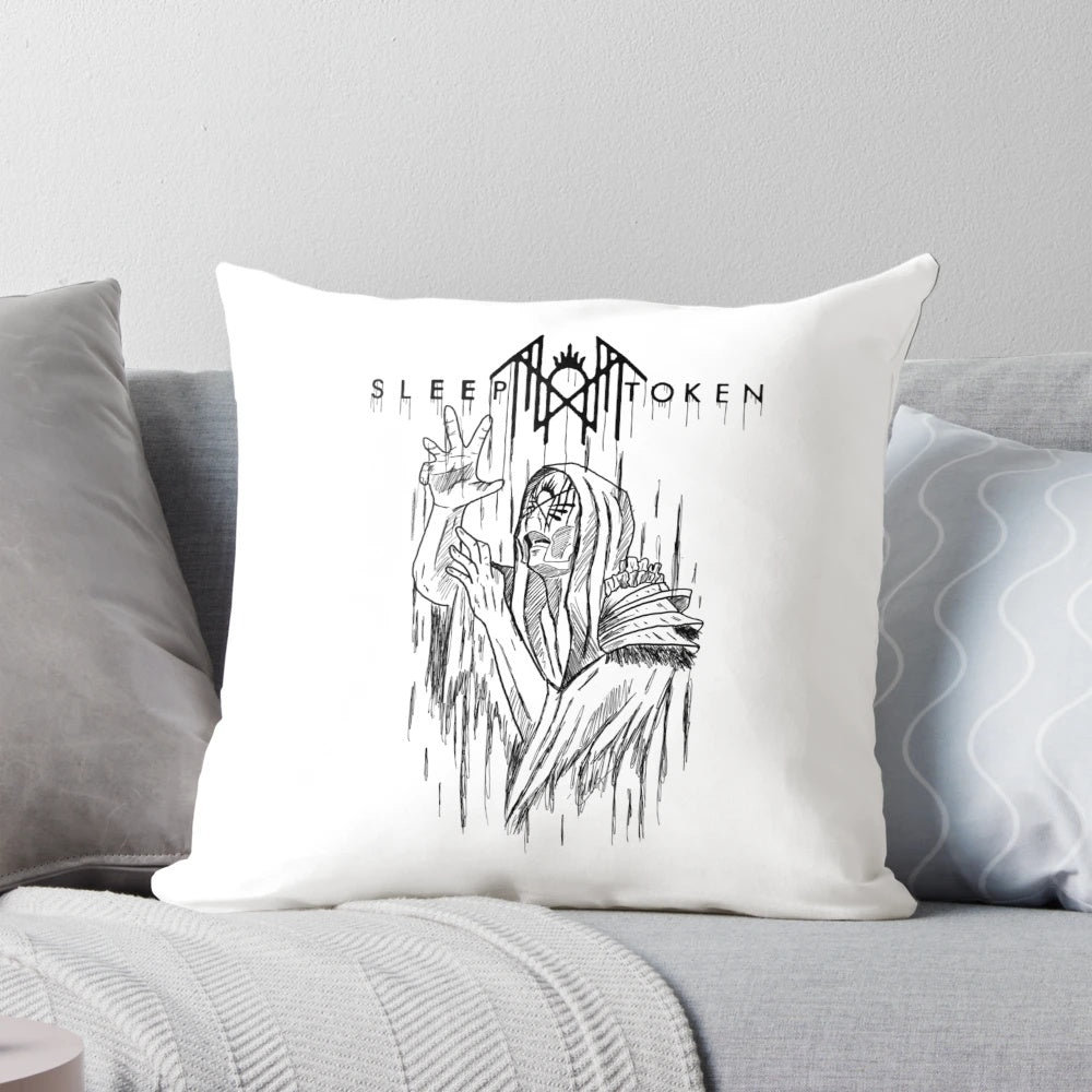 Worship The Black Symbol Metal Music Pillow