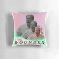 Frasier Crane, the iconic television character from Frasier, depicted in a wounded, pop art style on a decorative pillow.