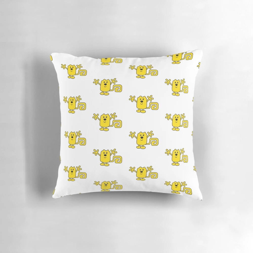 Wow Wow Wubbzy character design on a soft, plush pillow for children's bedroom or nursery