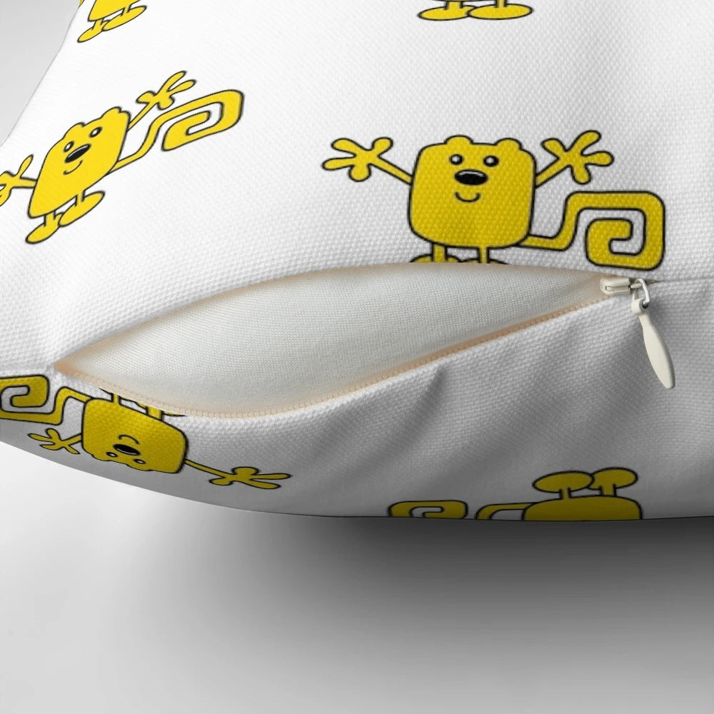 Wow Wow Wubbzy character design on a soft, plush pillow for children's bedroom or nursery
