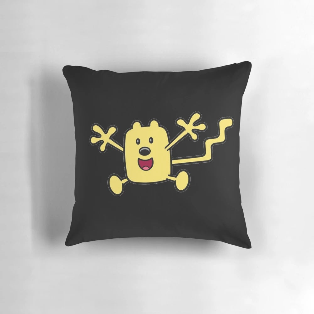 Colorful Wow Wow Wubbzy plush pillow, a nostalgic cartoon character from the early 2000s