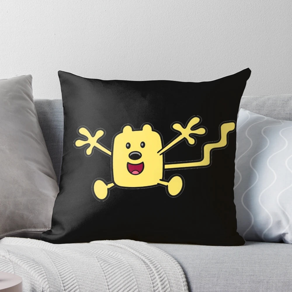 Colorful Wow Wow Wubbzy plush pillow, a nostalgic cartoon character from the early 2000s