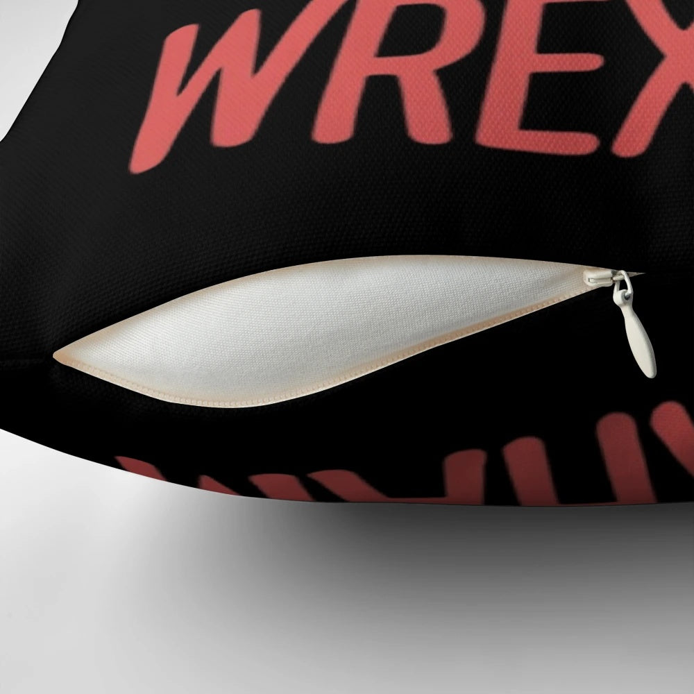 Wrexham pillow featuring the phrase "It's Always Sunny in Wrexham