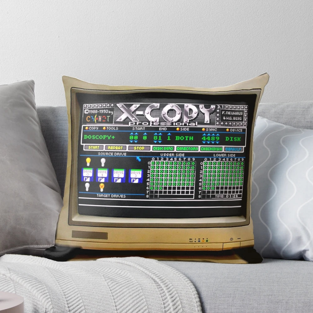 Xcopy Monitor - Amiga Copy Software Pillow