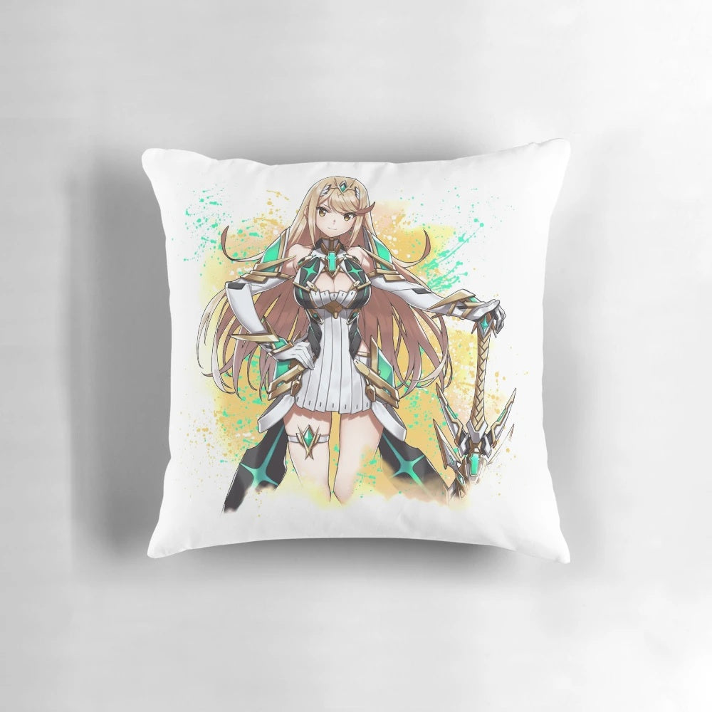 Mythical sword pillow with an anime girl design