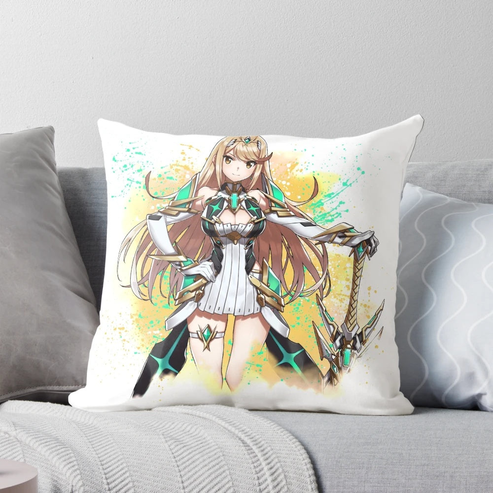 Mythical sword pillow with an anime girl design