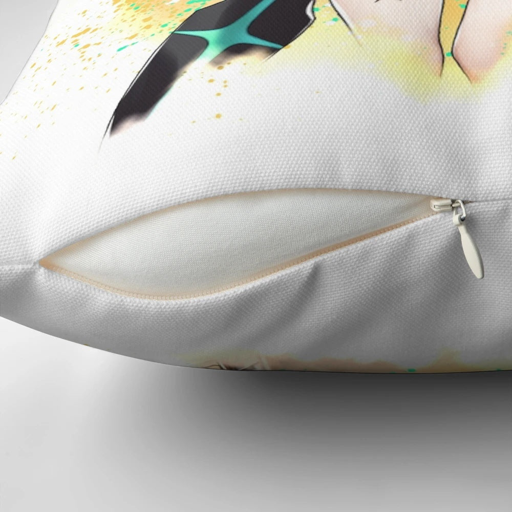 Mythical sword pillow with an anime girl design