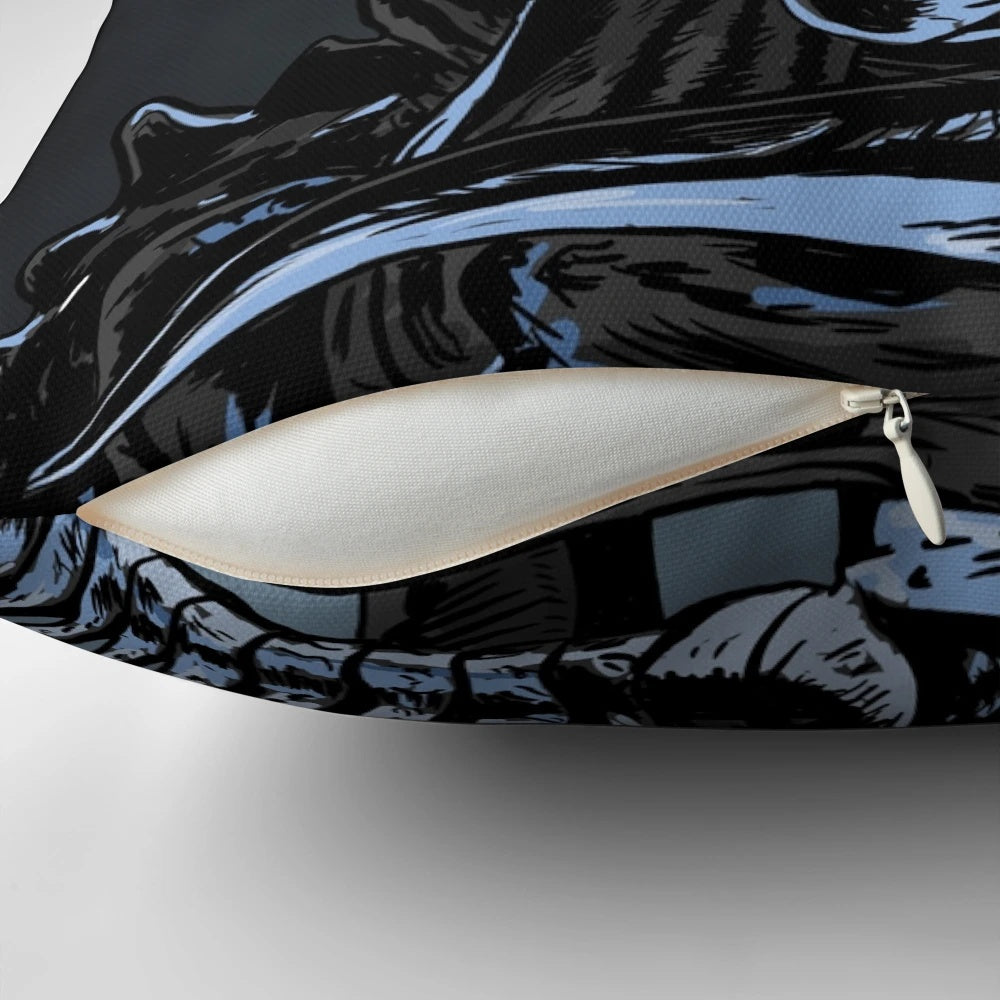 Photorealistic Xenomorph alien creature from the Alien horror movie franchise printed on a plush, comfortable pillow