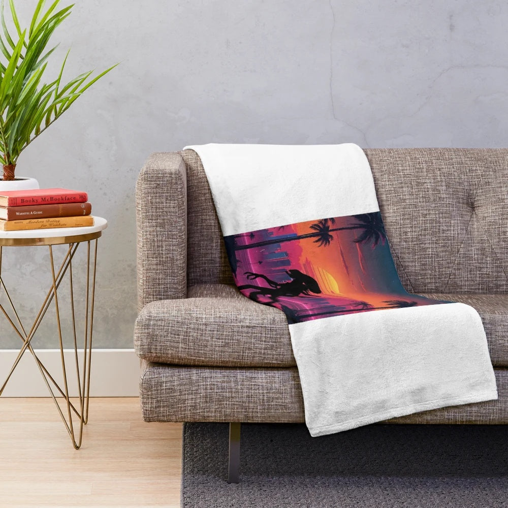 Xenomorph-inspired plush blanket with alien creature design for science fiction fans