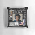 XXXTentacion graphic tee printed on a soft, comfortable pillow