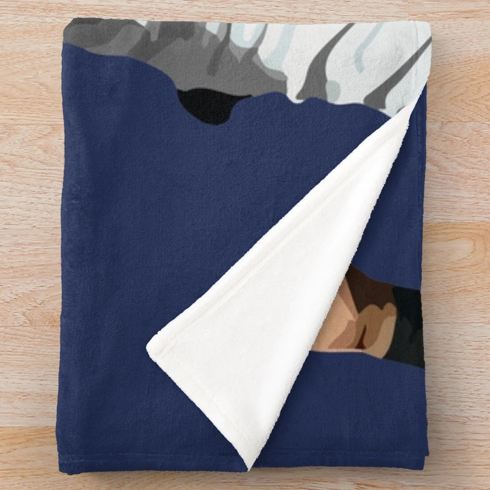 Yadier Molina baseball illustration plush blanket