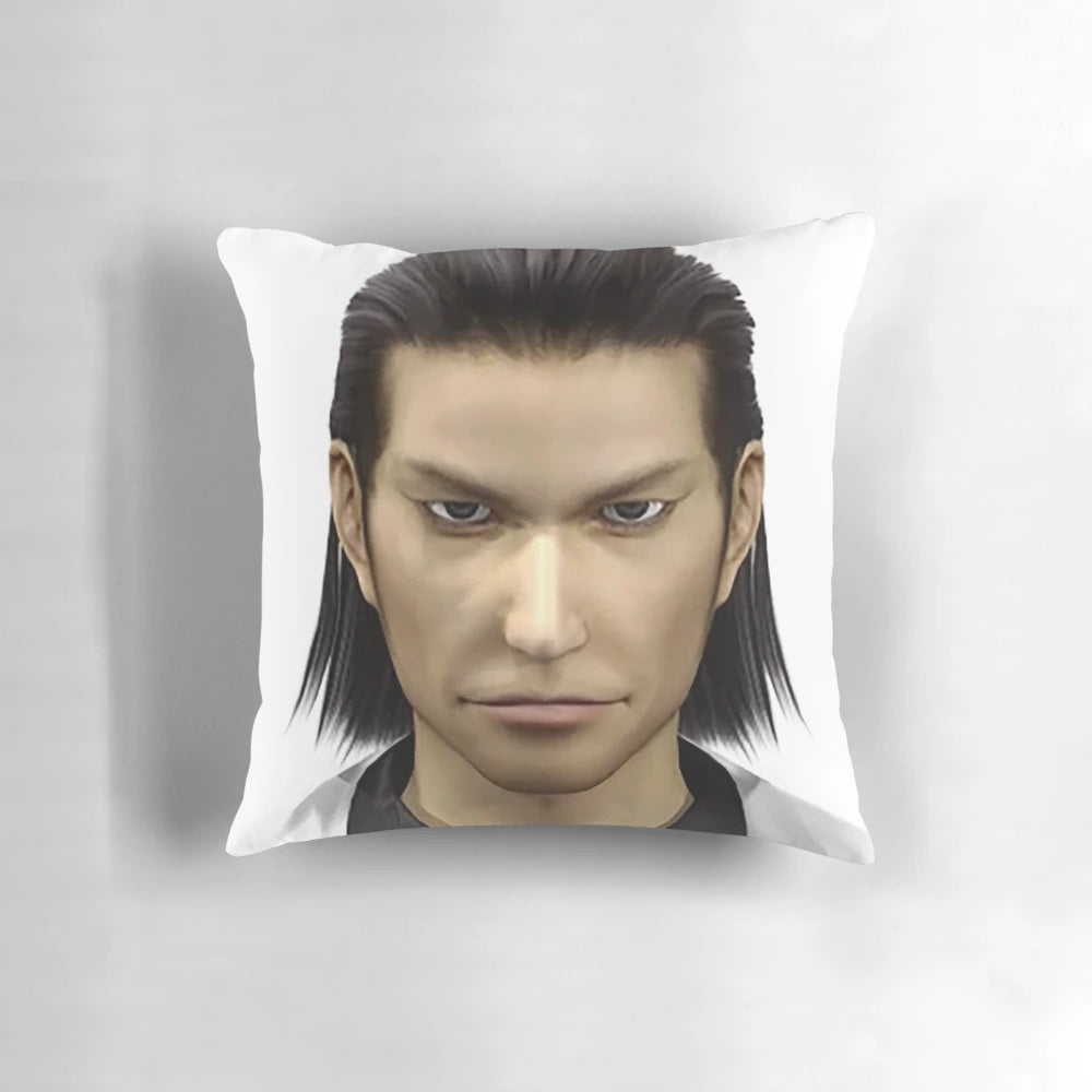 Yakuza Nishiki Pillow featuring the iconic Yakuza game characters Kiryu and Majima