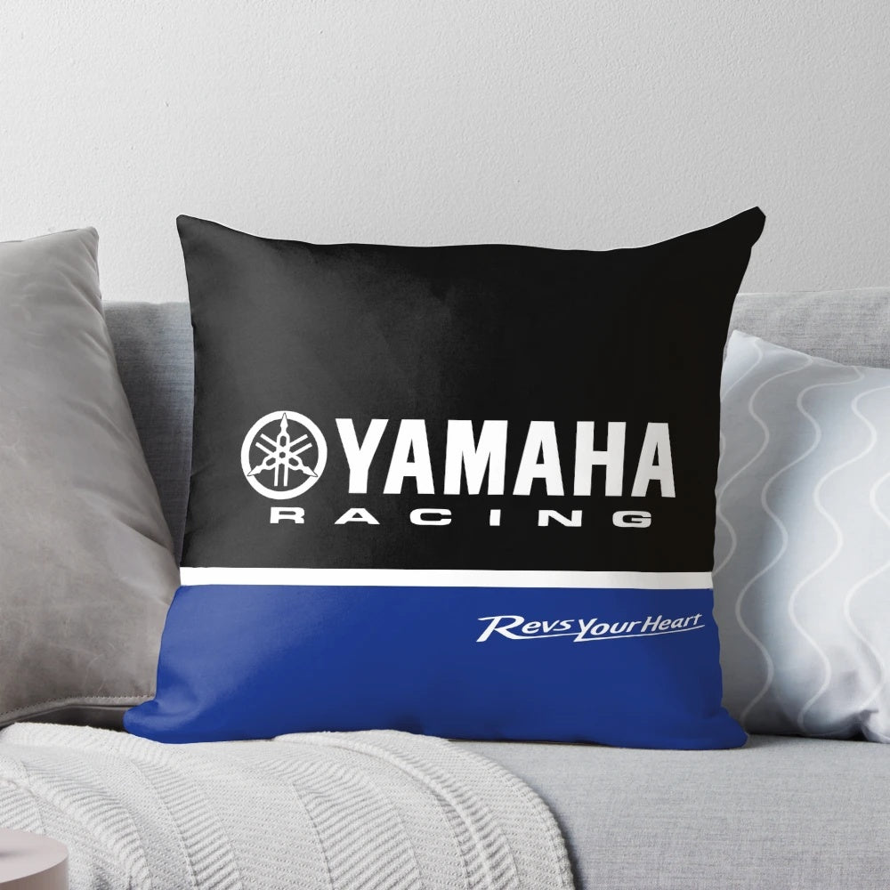 Yamaha Race Pillow with Motorcycle Racing Design