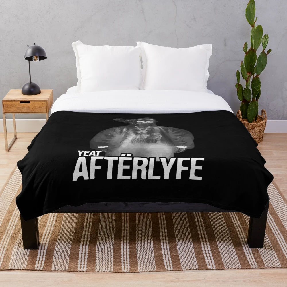 Yeat Aftërlyfe plush blanket featuring the album cover art