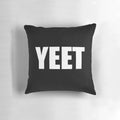 Yeet meme-inspired decorative pillow with a simple, clean design