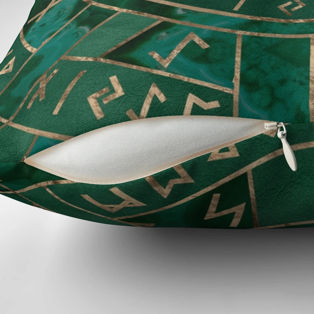 Malachite Yggdrasil Tree of Life Pillow