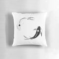 Yin yang koi fish inspired decorative pillow with avatar the last airbender design