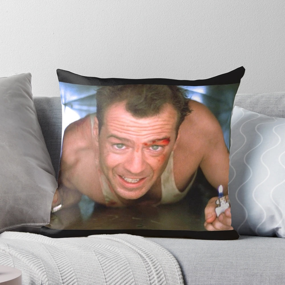 Die Hard Christmas movie face mask with Bruce Willis in a ventilation shaft