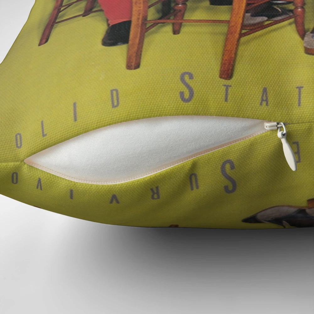 YMO Solid State Survivor Pillow featuring yellow magic orchestra album artwork