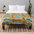 Yosemite National Park Landmark Collage Plush Blanket