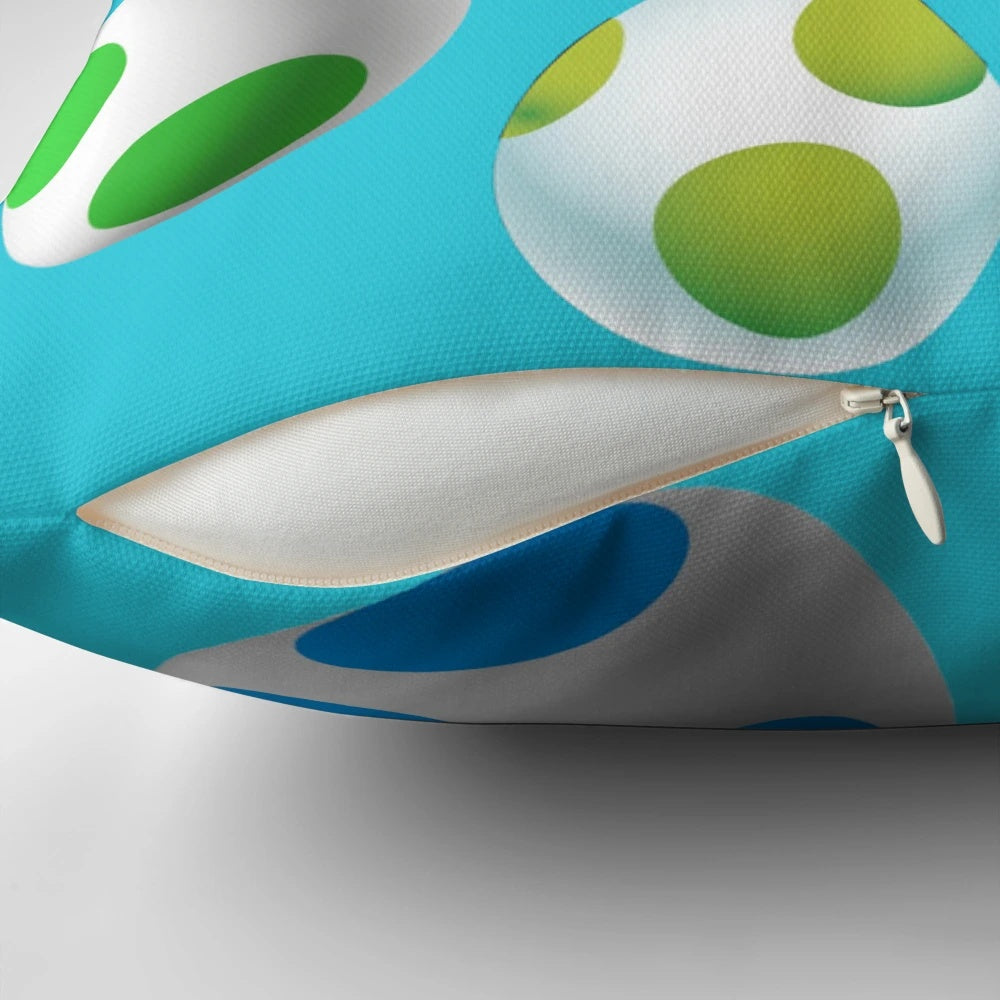 Yoshi Egg Shaped Plush Pillow with Green Dinosaur Design