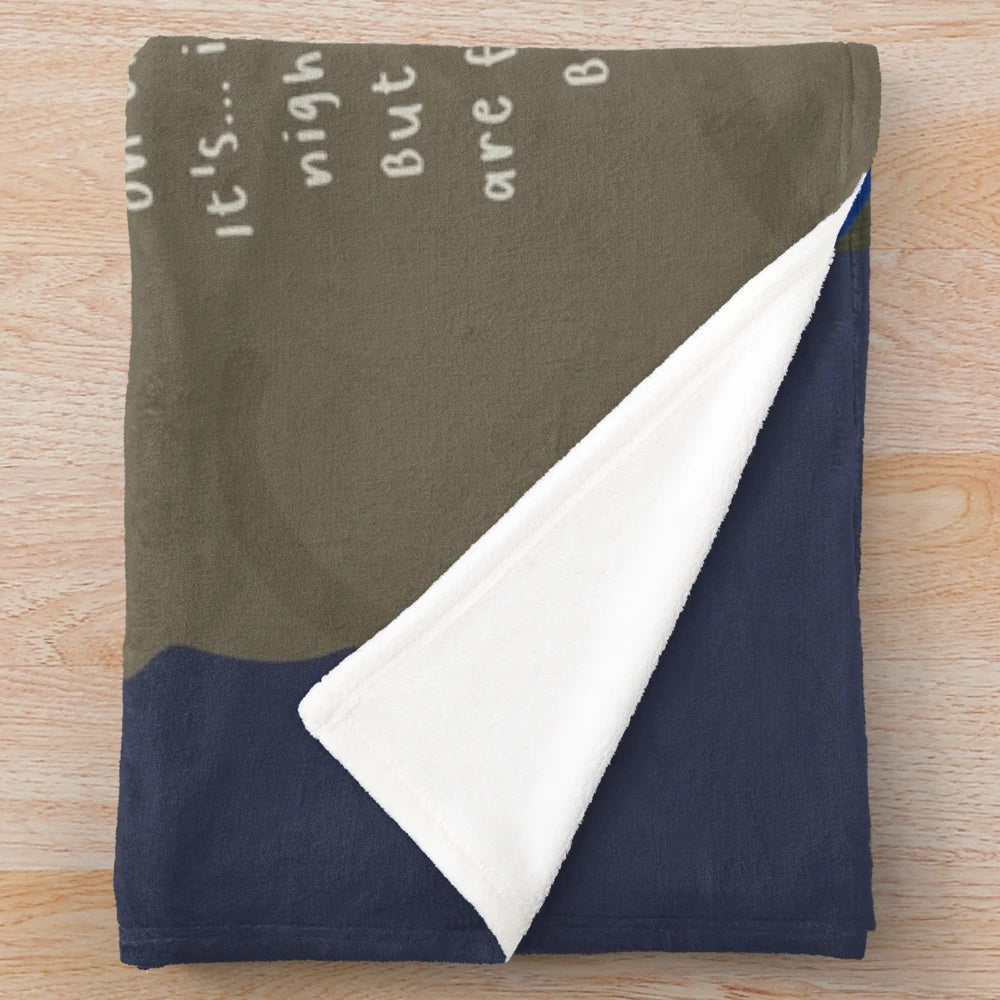 Young Royals inspired plush blanket with minimal line art and quotes
