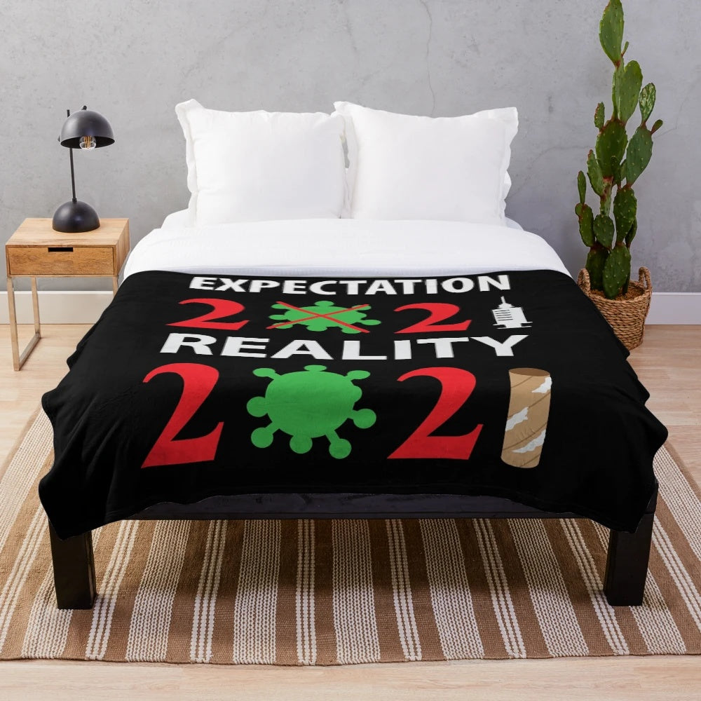 Plush blanket with "Your Job Could Be Worse" funny saying