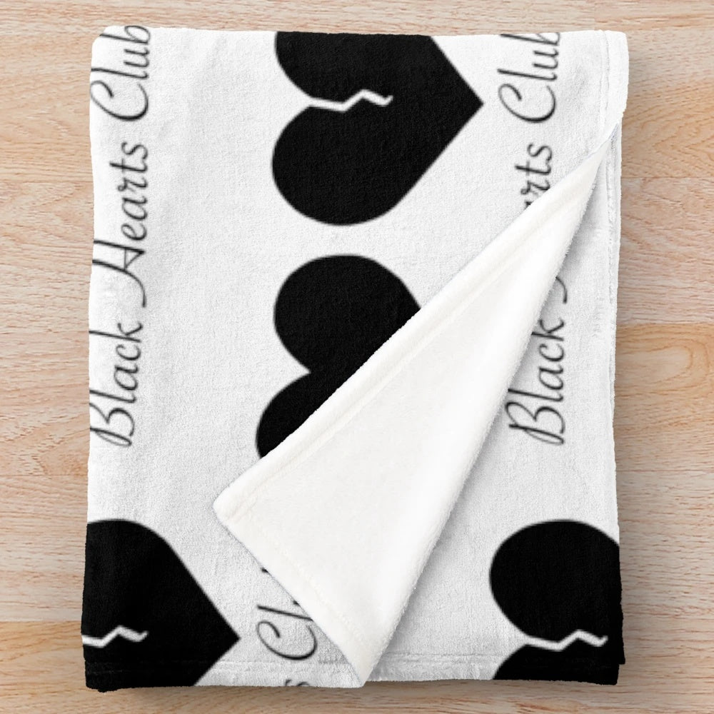 Black Hearts Club Plush Blanket featuring Yungblud's 21st Century Liability design