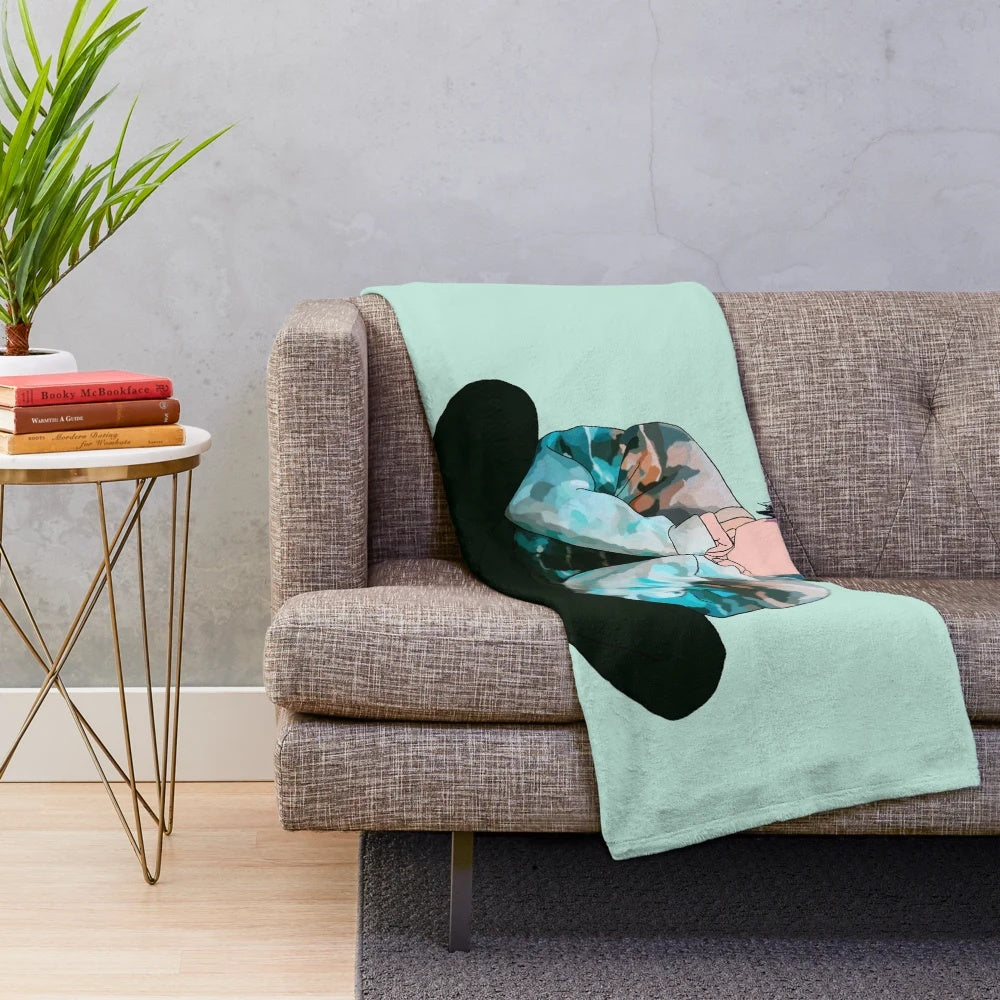 Yungblud-inspired plush blanket featuring the alternative music artist's signature styles