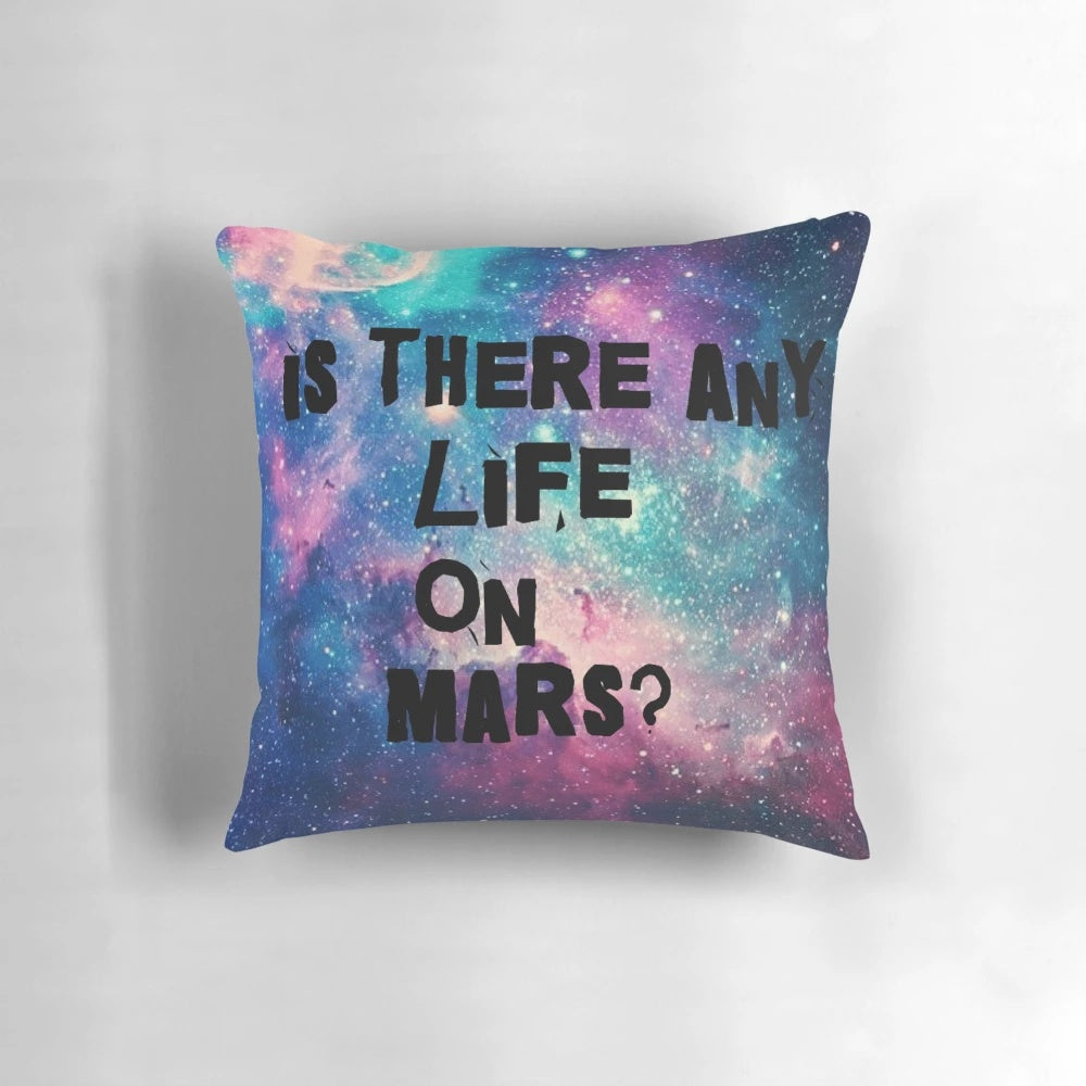 Yungblud Mars themed emo pillow featuring the artist's logo and space imagery
