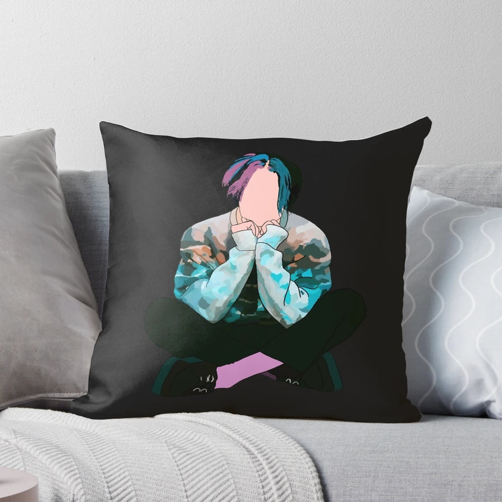 Yungblud Weird Pillow, a stylish and comfortable home accent for Yungblud fans